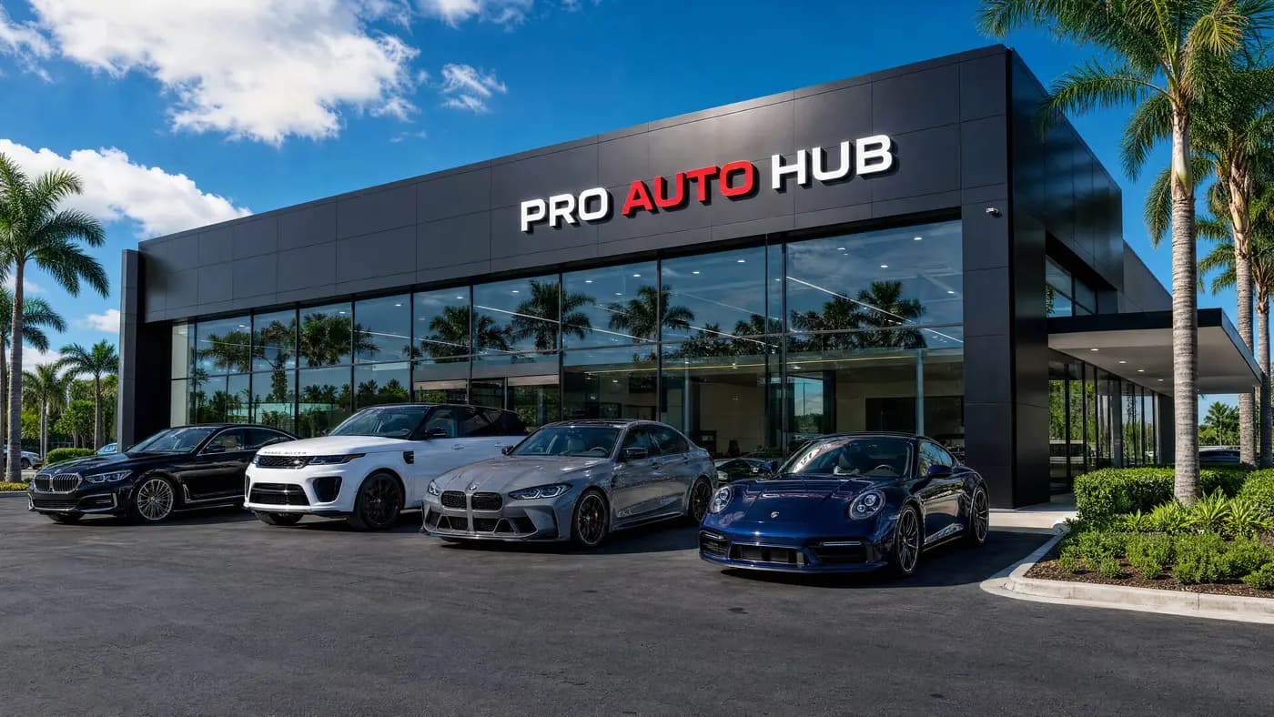 Pro Auto Hub dealership storefront in Davenport, Florida
